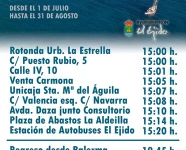 En marcha un servicio especial de autobuses hacia las playas y zona de ocio nocturno