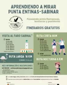 Itinerarios por Punta Entinas - Paseando entre flamencos, lentiscos y posidonia