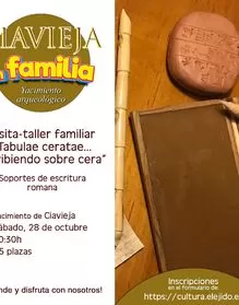 Ciavieja en familia23 - Visita-taller familiar "Tabulae ceratae... escribiendo sobre cera"