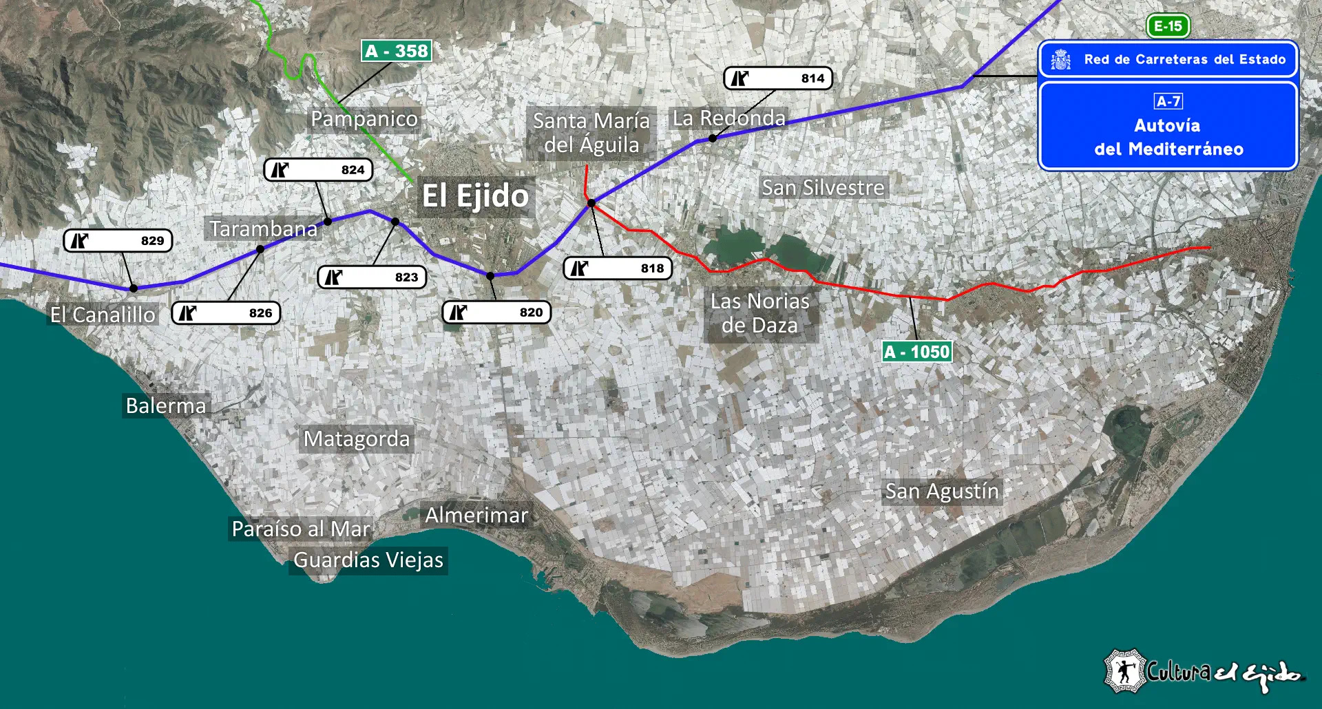 ¿Cómo llegar en coche o por carretera a El Ejido?